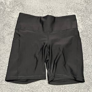 Athleta Shorts Womens XL Interval Stash Pocket 7” Black Bike